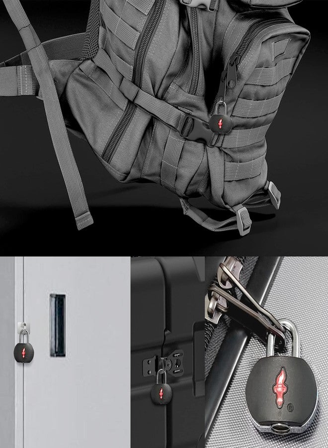 DUALCROWN 4 Pack Luggage Lock TSA Approved Locks with Key, TSA Approved Travel Lock,Suitcase Lock TSA Approved Chrome Plated Ring Body for Backpacks, Bags and Luggage, 4 Pack Family Set - Image 3